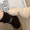 Трендовые носки Вышитые носки со смайликом Носки средней длины Гольфы Носки Впитывают пот и дышат, Не натирают ноги Парные носки Хлопковые носки