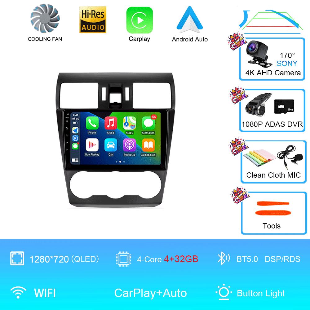 Автомагнитола Android 14 Стерео Для Subaru Forester XV WRX 2012- 2015 Для Impreza Мультимедийный Видеоплеер Навигация GPS Головное Устройство