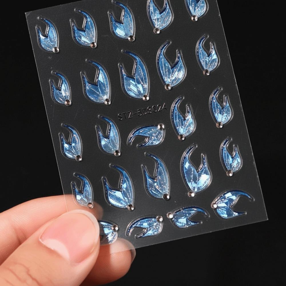 with Diamond Press on Nail Stickers Nail Decals for DIY Manicure Decorations