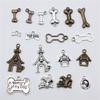 20 шт. Шармы Кость Будка для Собаки Шармы Подвески для Изготовления DIY Ручная Работа Тибетская Бронза Серебристый Цвет Украшения