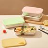 304 Stainless Steel Bento Box With Lid Portable Sealed Divided Lunch Box For Kids Student School Fruit Salad Lunch Container