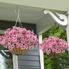 Vibrant Artificial Plants UV Resistant Artificial Flowers Realistic No Fade Faux Plants for Home Window Box Porch Decoration