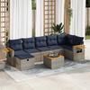 VidaXL Garden Lounge Set 8 Pcs with Grey Cushions Wicker 3325995