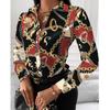 S-XXL Women's Printed Long-sleeved Shirt
