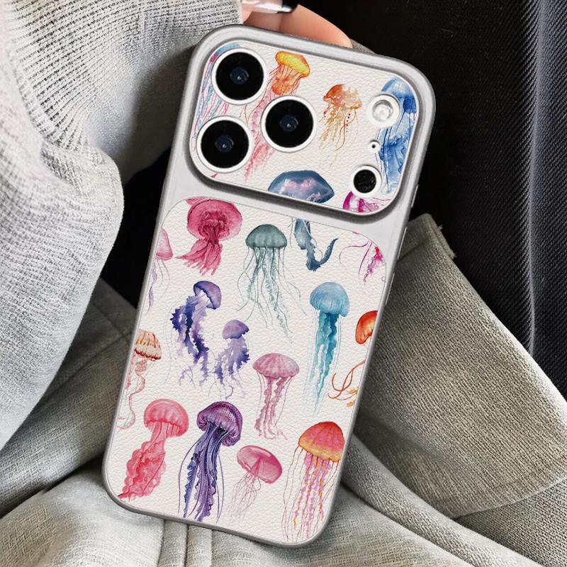 Летний чехол-кобура на шею с морской тематикой для iPhone 18 Pro Max Гибридный TPU+PU Противоскользящая мягкая крышка для iPhone 17 16 15 14 13 Pro Max