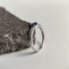 Серебряное кольцо с сапфиром nano 0.536ct, вес изделия 1,9 гр (2189053)