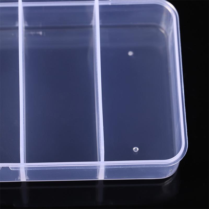 Portable Transparent Plastic Storage Box Compartment Container For Beads Jewelry