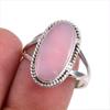 Natural Pink Opal Gemstone 925 Solid Sterling Silver Jewelry Ring Size 9.5 O0o83