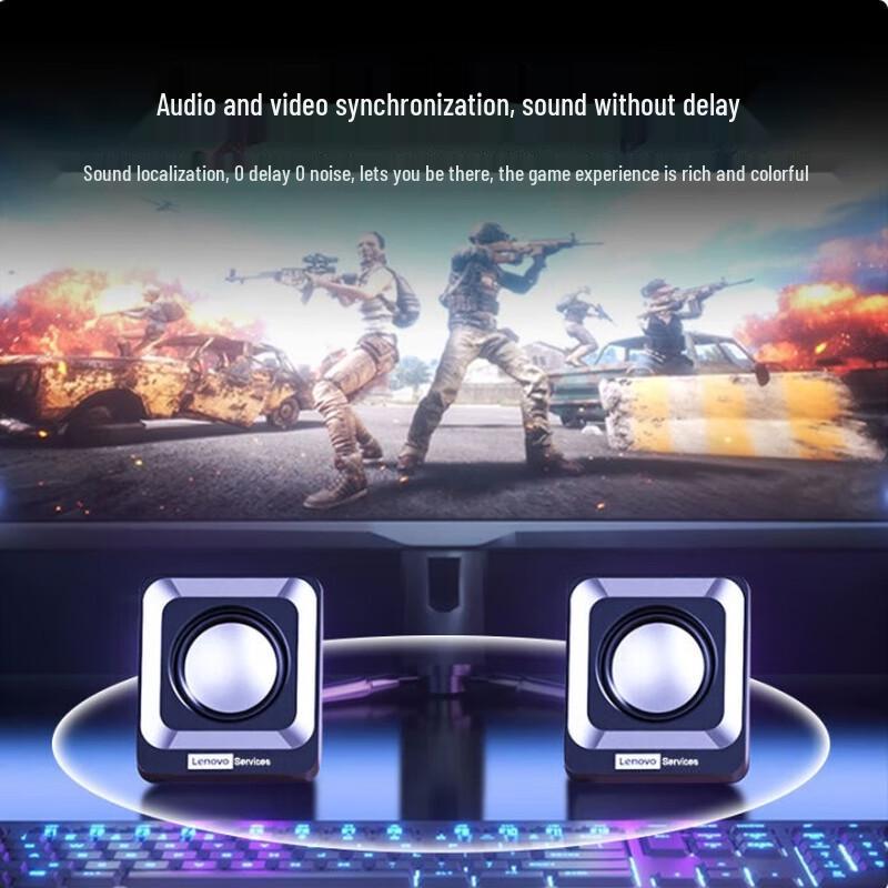 Lenovo A01 Wired Mini Desktop Speakers