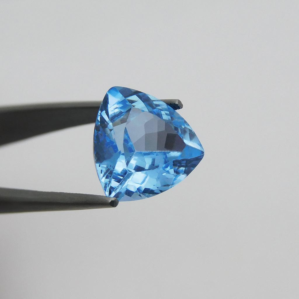 Natural Blue Sapphire Loose Gemstone Trillion Shape 5.70 ct September Birthstone for Gem Collections