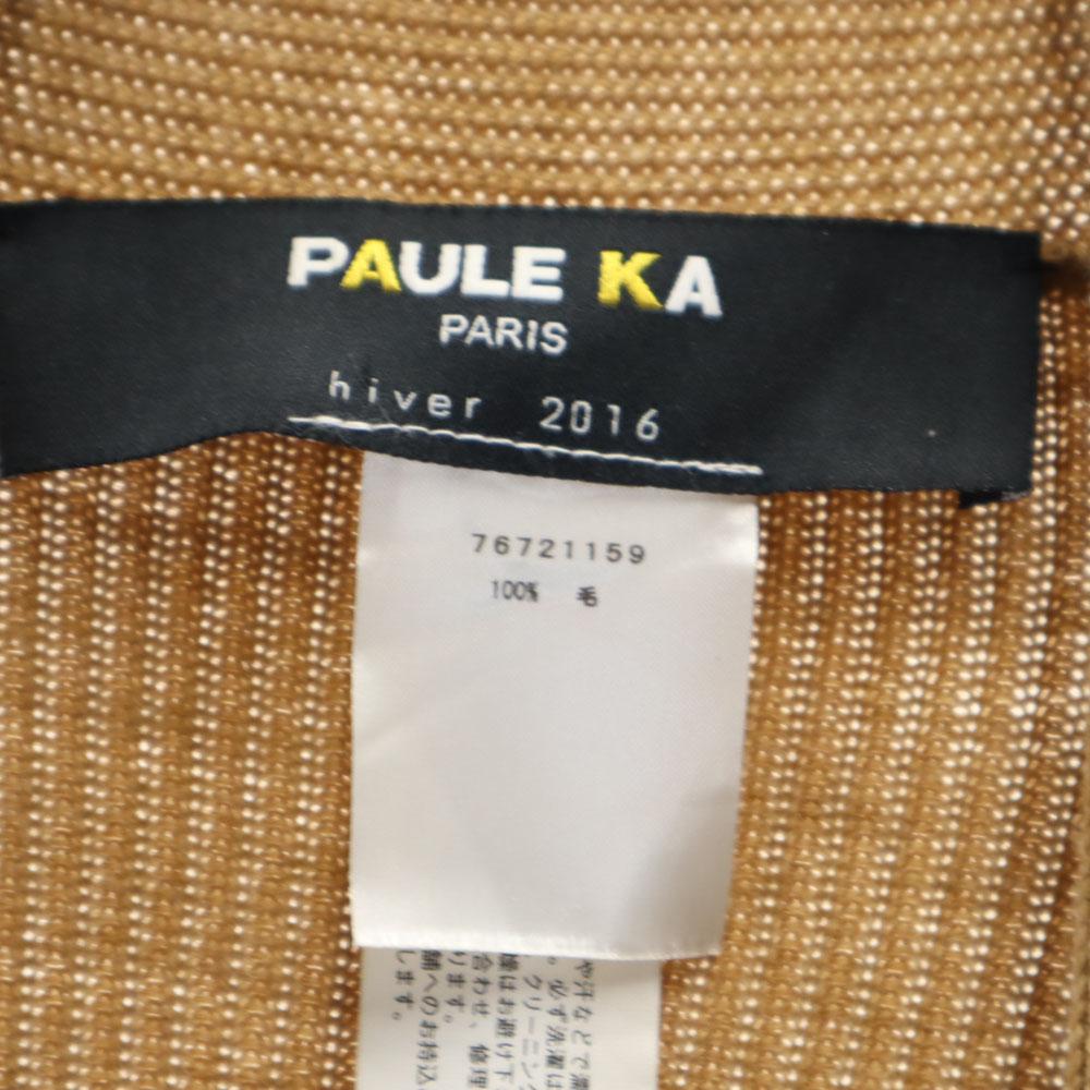 PAULE KA wool Long sleeve knit cardigan Brown Waist ribbon Women Used