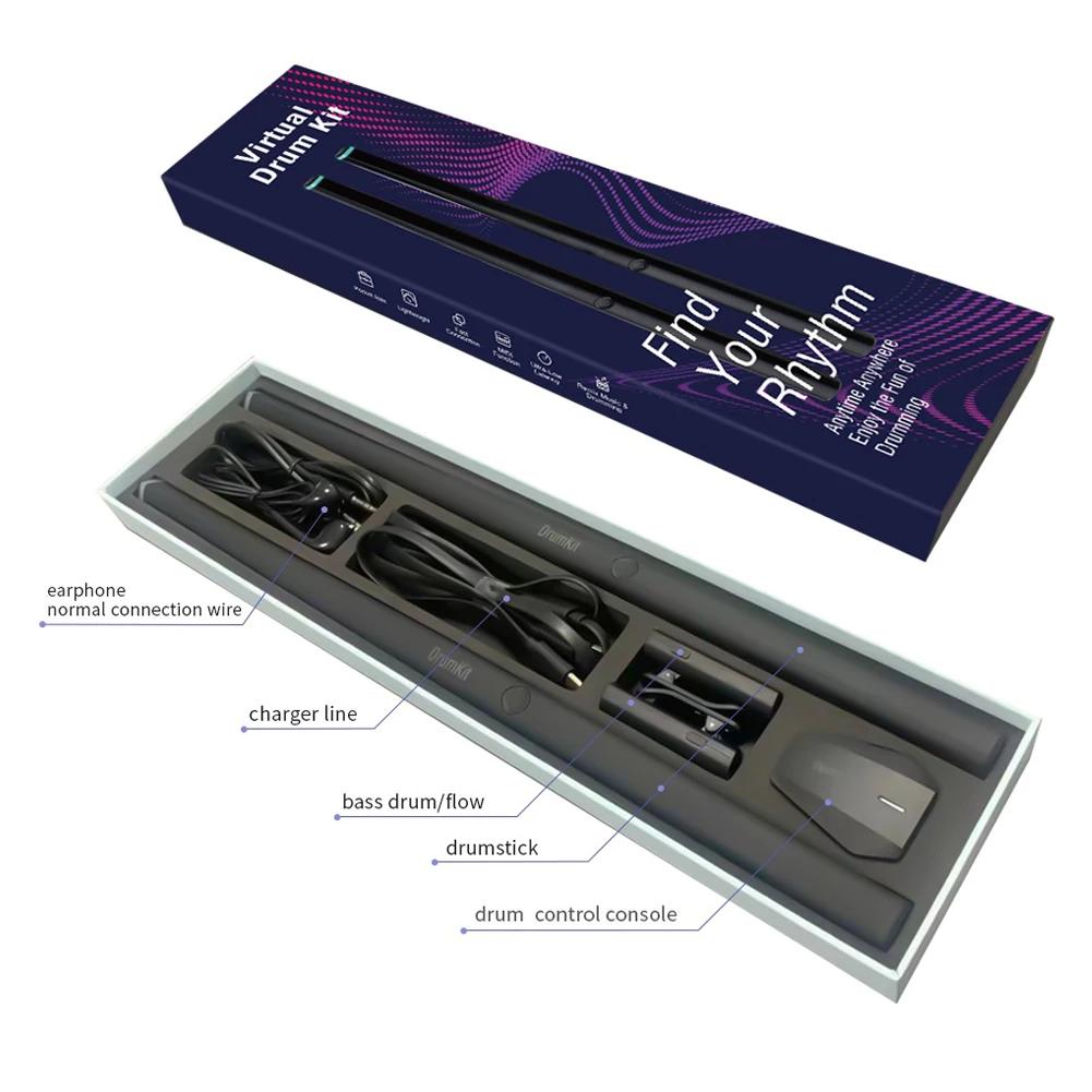 Electronic Air Drumsticks Portable Air Drum Stick Virtual Drum Set Musical Instruments for Beginners Kids Adults