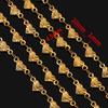 1Meter Stainless Steel Striped Hearts Necklace Chain Geometry Shape Link Chains DIY Bracelet Accessories Jewelry Making Supplies