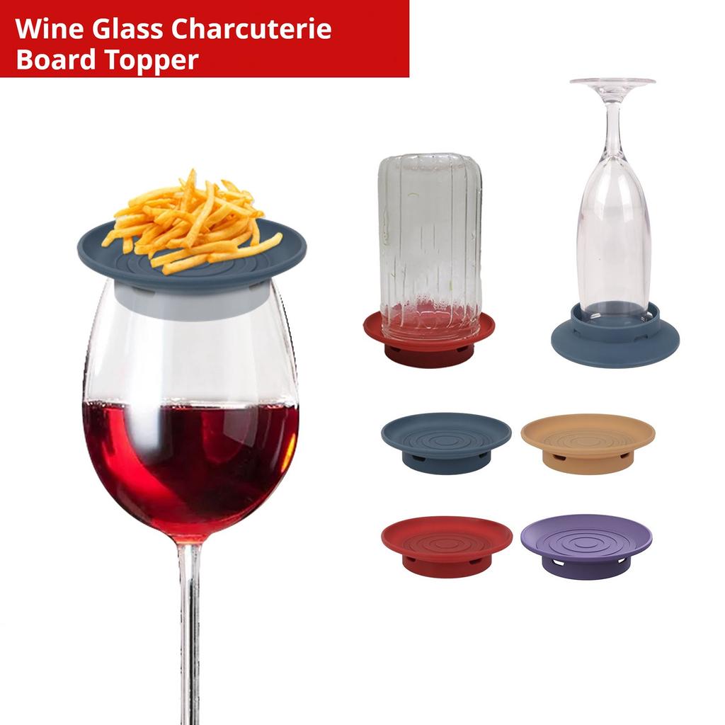 Топпер для мясных закусок для бокалов, бамбук, топпер для бокалов для вина, бокал для красного вина от брызг, топпер для мясных закусок в бокалах, бамбуковые подставки двойного назначения