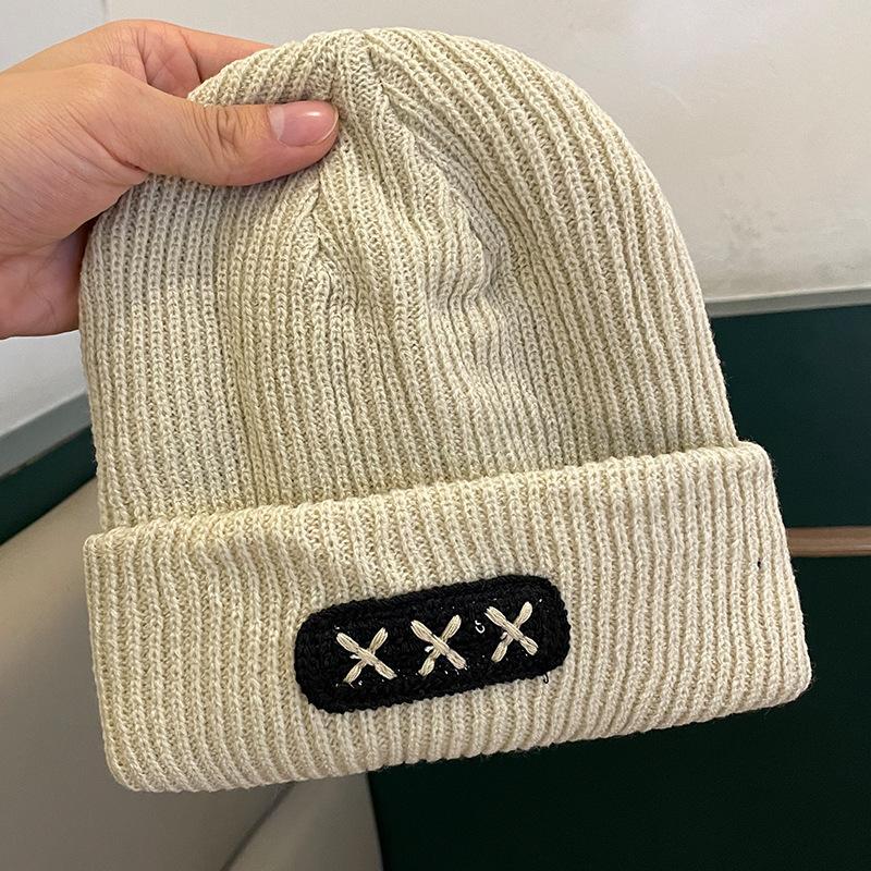 Шерстяная шапка для женщин на зиму в корейском стиле, большой окружности головы, универсальная вязаная шапка, нишевая мода, показывающая маленькое лицо, теплая шапка-балаклава от холода
