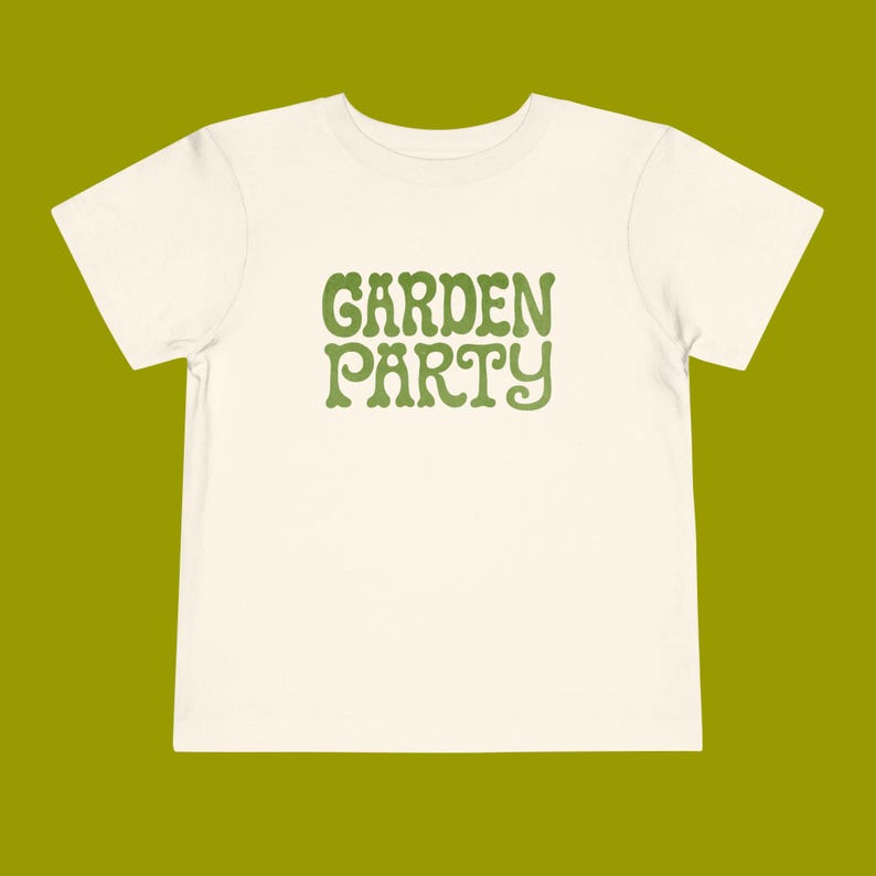 Toddler Tee, Garden Party Toddler T-Shirt | Retro Kids Tee | Whimsical Nature Shirt | Cute Folk Art Top | Playful Outdoor Outfit for Boys