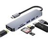 Многопортовый USB C адаптер для MacBook Pro Air, концентратор, донгл, док-станция с 4K USB-портом, 100 Вт, совместимый с ноутбуками и другими устройствами, концентратор, и