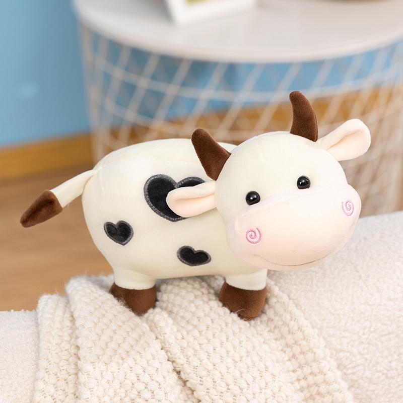 Cartoon Cattle Plush Doll Super Cute Cow Stuffed Toys Kawaii Room Decoration Baby Children Sleep Hug Pillow Sweet Gift For Girls