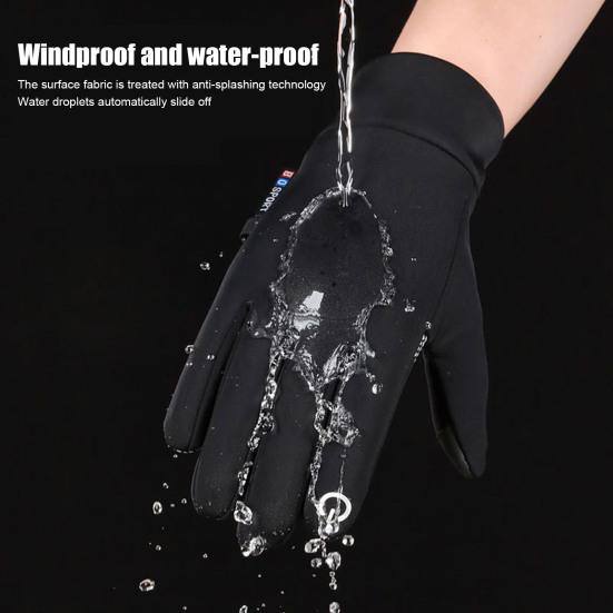 Зимние термоперчатки для мужчин и женщин, ветрозащитные, теплые флисовые перчатки для сенсорного экрана, для холодной погоды, езды на работу, катания на лыжах