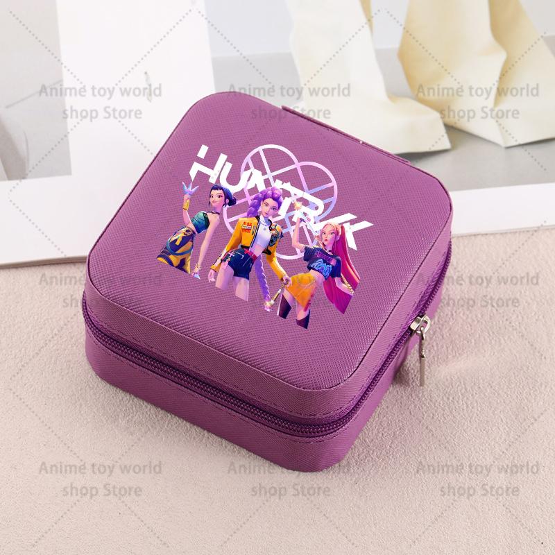 Kpop Demon Hunters Travel Portable Jewelry Storage Box Organizer Jewelry Case Earrings Necklace Ring Jewelry Boxes Birthday Gift