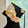 Doctor Flowers Graduation Cap Master Trencher Cap Durable Academic Hat with Tassels  College