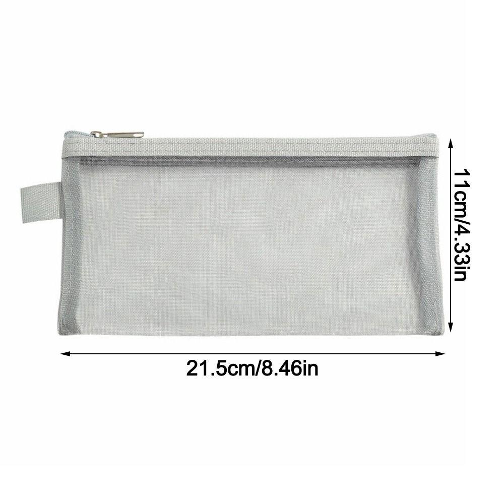 Transparent Pen Bag Square Shape Stationery Pouch Portable Storage Pouch Beauty Tool Storage