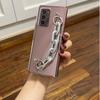 Portable Wrist Band Chain Transparent Hard Pc Phone Case For Samsung Galaxy Z Fold 3 5g Cover For Z Fold 2