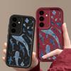 Чехол из ТПУ с принтом акулы и дельфина для Samsung Galaxy A17 A56 A36 A26 A55 A16 A15 A35 A25 5G S25 Edge S22 S23 Ultra S24 FE