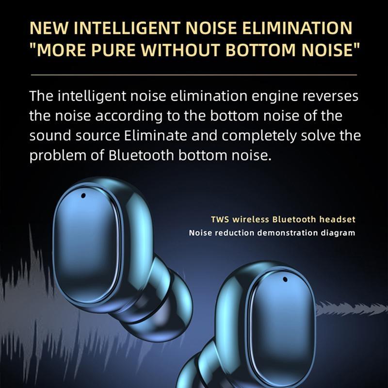 TWS Беспроводные Bluetooth наушники с шумоподавлением и зарядным устройством Спортивные игровые наушники для Redmi iphone Air гарнитура
