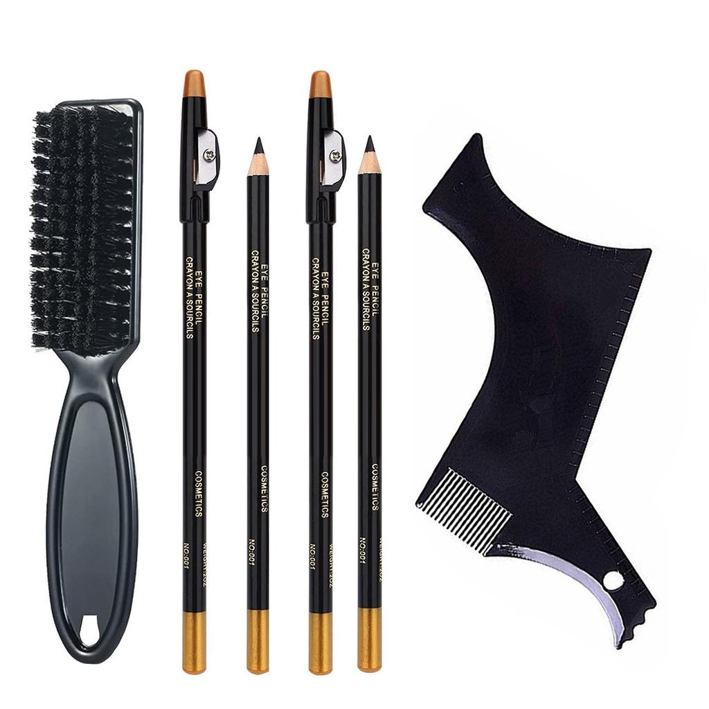 Серия для ухода за бородой для мужчин Расческа для укладки бороды Линейка для подравнивания Инструмент для укладки бороды