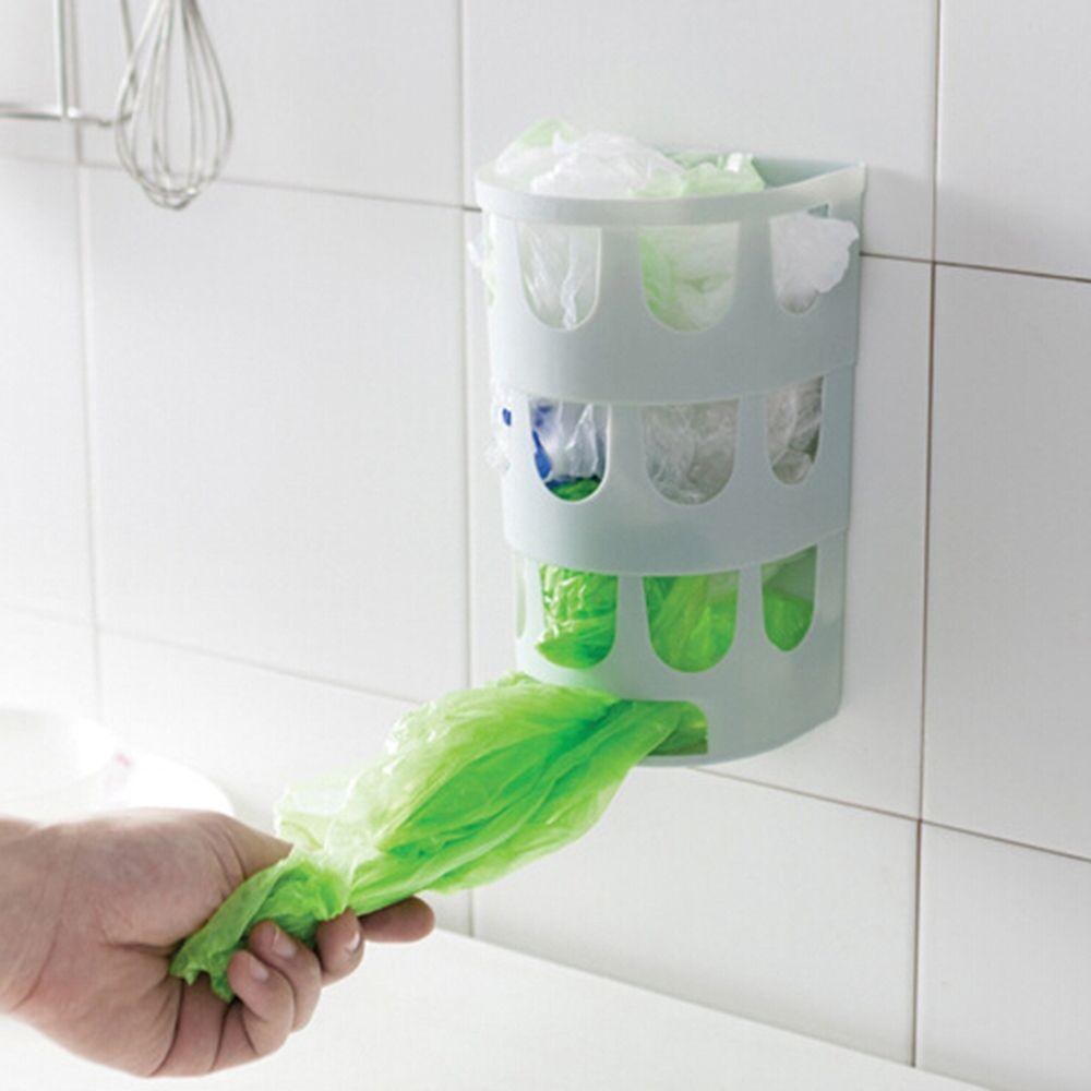 Органайзер Стойка для мусорных пакетов Подвесной ящик для хранения Кухонные аксессуары Держатель для мусорных пакетов Мусорная корзина