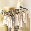 Wall Mounted Clothes Hanger No Punching Folding Drying Racks Collapsible Multi-Purpose Clothes Drying Rack Bathroom Space Saving
