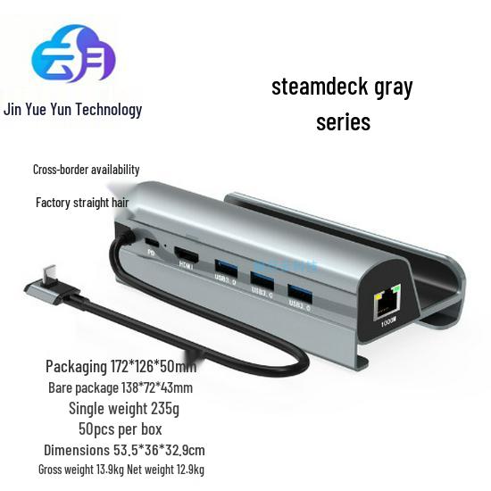 Док-станция для ноутбука Type C на HDMI с VGA, Gigabit Ethernet, USB 3.0 и кардридером SD/TF