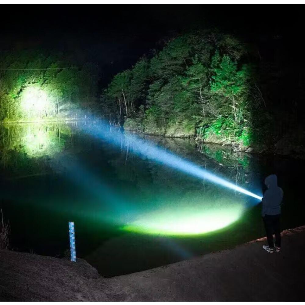 Powerful Small Flashlight High Power Rechargeable Led Flashlight 2000mah Built-in Battery Fluorescence ABS Portable Torch