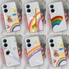 Для Vivo Y02A iQOO Neo8 Pro Y78 V27 V27E Y35m Plus задняя крышка Корпус Красивая Радуга Граффити Прозрачный Силиконовый ТПУ Высококачественные чехлы для телефонов Капы для Vivo