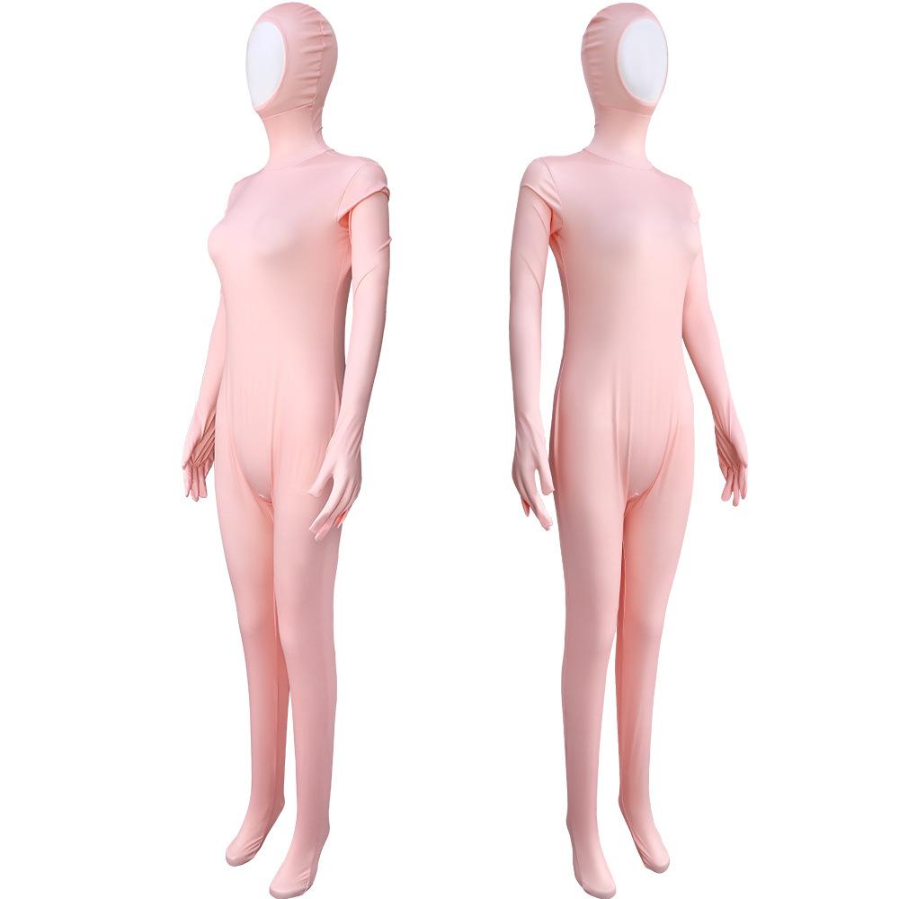 Однотонный женский комбинезон Zentai с закрытыми руками и ногами, цельный, для сценических выступлений, косплея, разные цвета