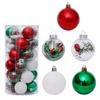 ABMH-30PCS Christmas Decorations 6Cm Transparent Ball Christmas Ball Set Christmas Tree Pendant