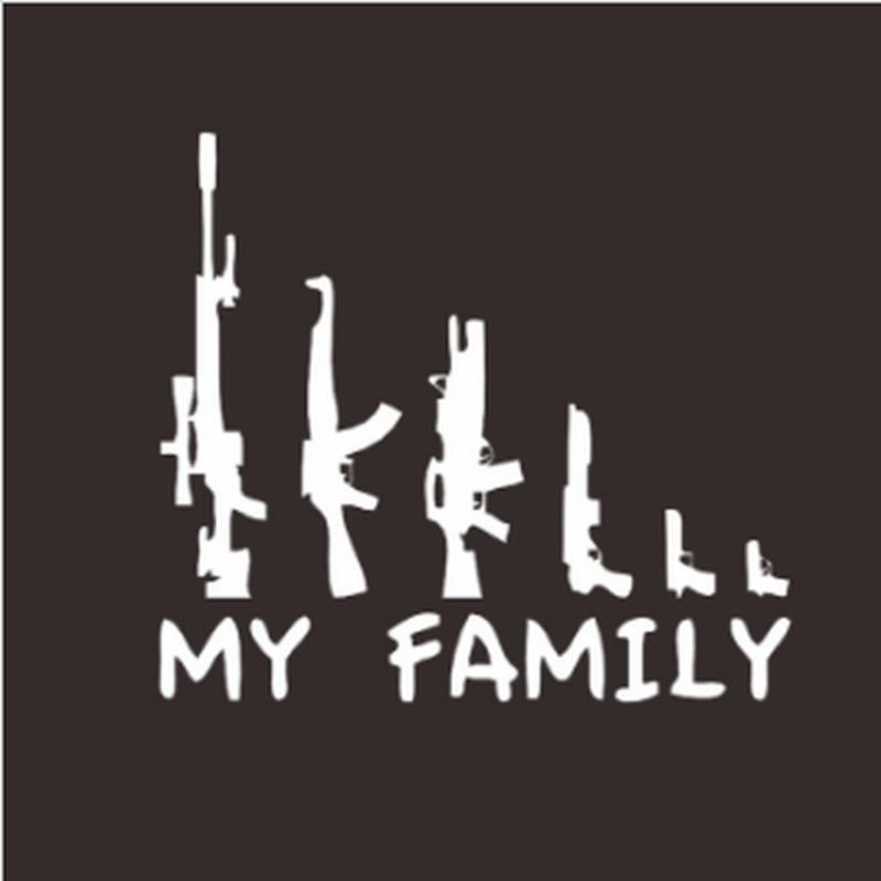 МОЯ СЕМЬЯ Наклейки на машину Оружие E Family Наклейки на машину Наклейки для любителей полевого огнестрельного оружия