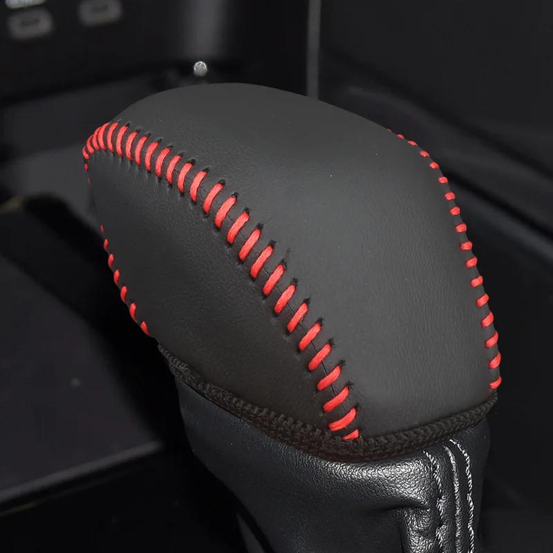 Leather Gear Handle For Toyota Rav4 Willanda Venza Highlander Gear Lever Cover Carbon Fiber Leather Available Colors