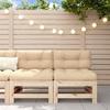 VidaXL Center Sofas with Cushions 2 Pcs Solid Pine Wood, Garden Sofa, Garden Seat, Outdoor Seat, Sofa 825688