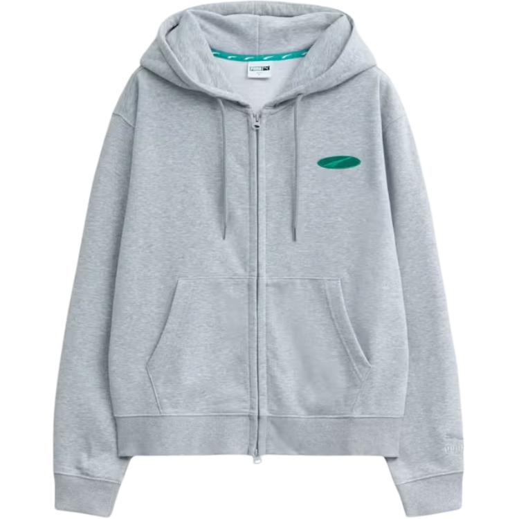 Puma Archive Heritage Series Uni Hsmu U Archive H Kn Fz Куртка с капюшоном Удобная Модная с длинным рукавом Мужская куртка Средний вересково-серый 94104602