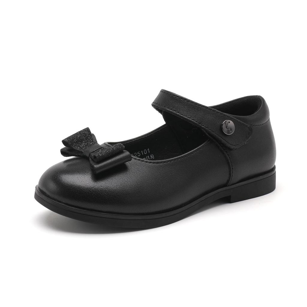 Simple and comfortable cowhide dress shoes for girls, middle-aged and young children, leather shoes