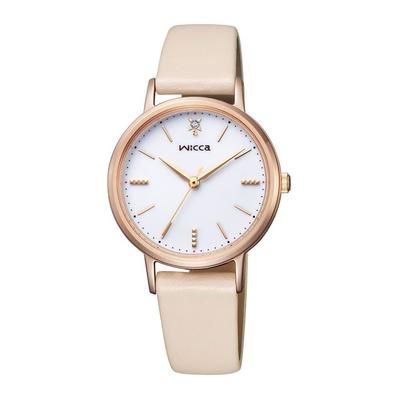 [CITIZEN] Wicca KP5-166-10 Часы на солнечной батарее, Женские, Бежевый/Белый, Кожаный