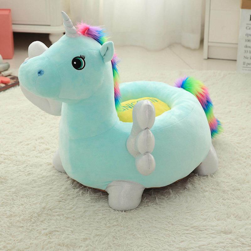 Unicorn Children'S Sofa Plush Toy Doll Doll Seat Cushion Lazy Animal Sofa Birthday Gift Girl