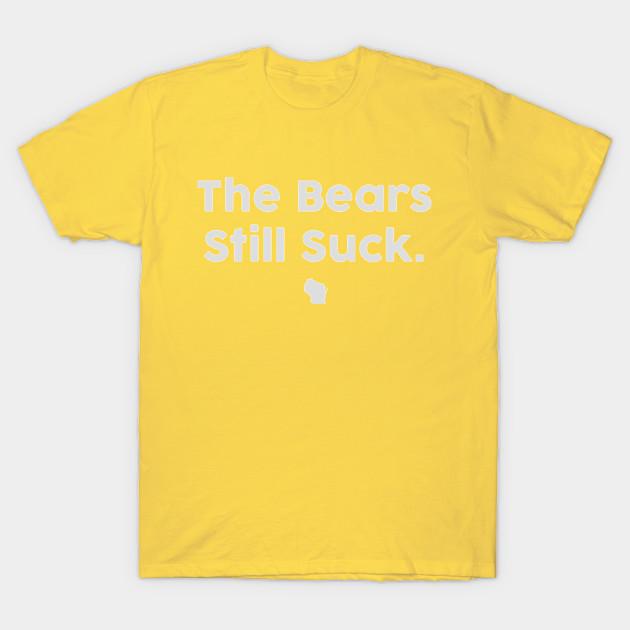 Men Black Print T-shirt The Bears Still Suck No-Cut Heat Transfer Print Cotton Tshirt