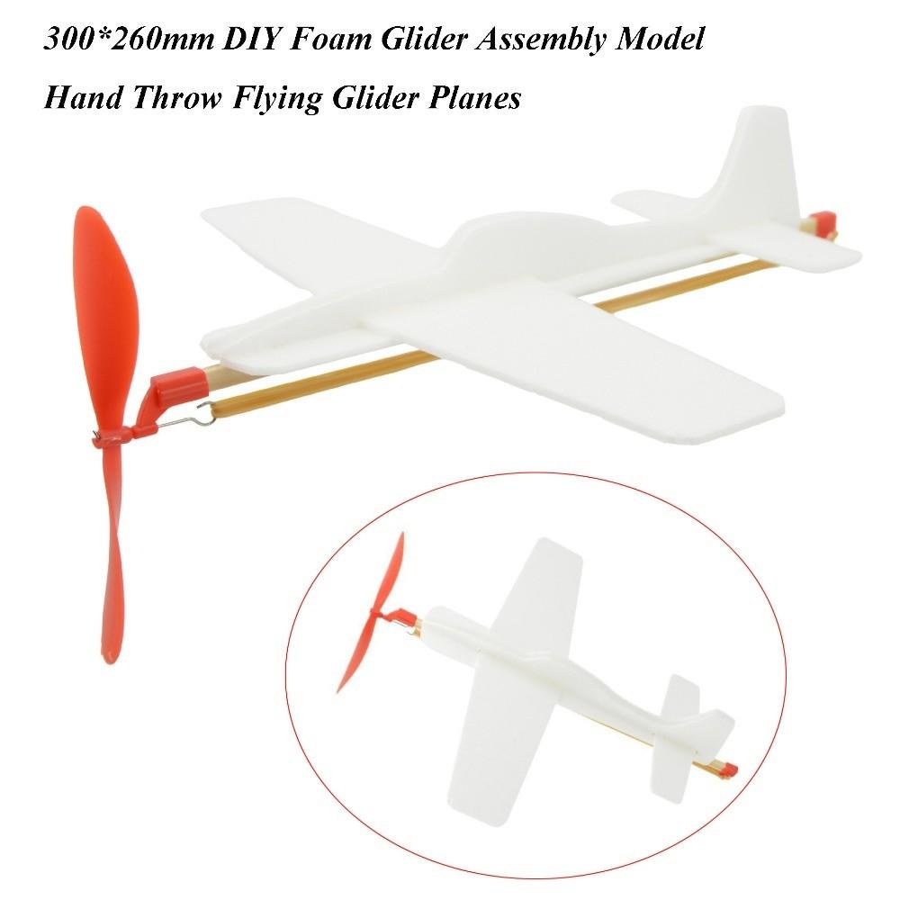 300*260mm DIY Airplane Model Rubber Bands Power Hand Throw Aircraft Toy  for Kids Outdoor
