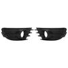 1 Pair Front Bumper Fog Light Grille Black Fog Lamp Cover Trim Replacement for Citroen C4 2004‑2008