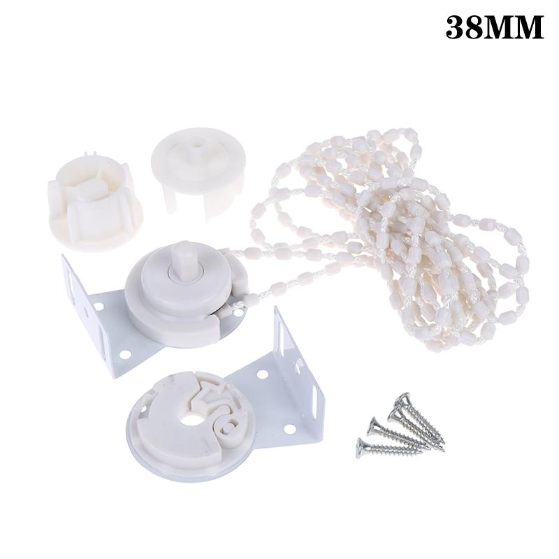 Roller Blind Fittings Kit Durable Replacement Parts with Beaded Chain Fixed Bracket for Rental Apartment Window Repair DIY Upgrade