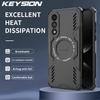 KEYSION Hollow Heat Dissipation Case for OnePlus Nord 5 5G Silicone+PC Magnetic Cooling Shockproof Phone Cover for 1+ Nord 5 5G