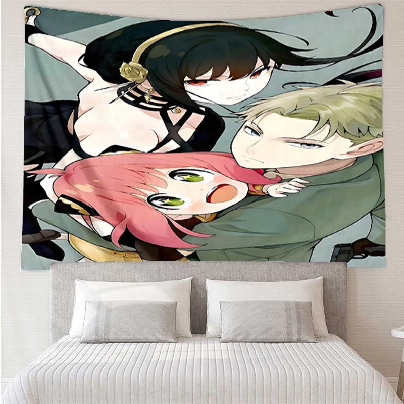 Cute anime spy Famliy Tapestry Hanging for Bedroom,Livingroom, Playroom,Decor Art Room Wall Tapestry Holiday and Birthday Gifts